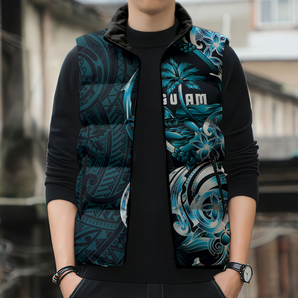Asut Guam Chamorro Sleeveless Puffer Jacket Guahan Seal Tattoo LT14 - Polynesian Pride