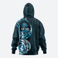 Asut Guam Chamorro Zip Hoodie Guahan Seal Tattoo LT14 - Polynesian Pride