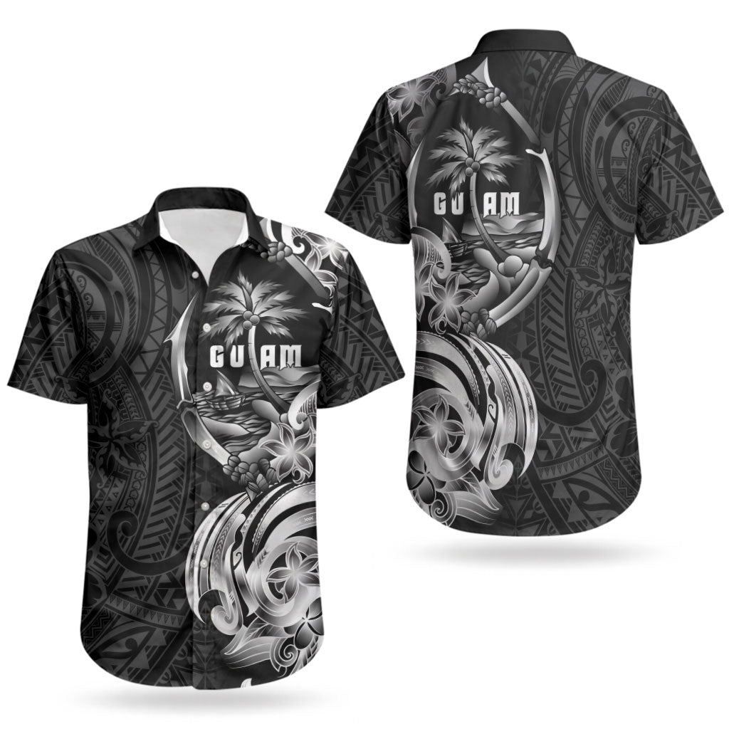 Attelong Guam Chamorro Couples Matching Puletasi and Hawaiian Shirt Guahan Seal Tattoo LT14 - Polynesian Pride