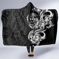 Attelong Guam Chamorro Hooded Blanket Guahan Seal Tattoo LT14 One Size Black - Polynesian Pride