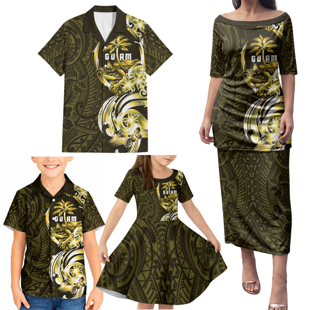 Amariyu Guam Chamorro Family Matching Puletasi and Hawaiian Shirt Guahan Seal Tattoo LT14 - Polynesian Pride