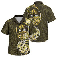 Amariyu Guam Chamorro Family Matching Puletasi and Hawaiian Shirt Guahan Seal Tattoo LT14 Son's Shirt Yellow - Polynesian Pride