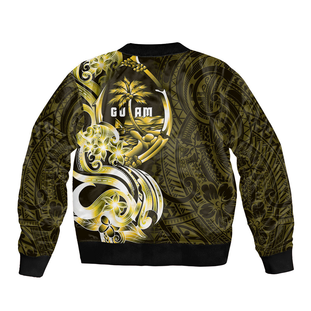 Amariyu Guam Chamorro Sleeve Zip Bomber Jacket Guahan Seal Tattoo LT14 - Polynesian Pride