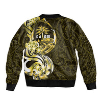 Amariyu Guam Chamorro Sleeve Zip Bomber Jacket Guahan Seal Tattoo LT14 - Polynesian Pride