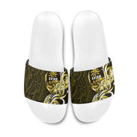 Amariyu Guam Chamorro Slide Sandals Guahan Seal Tattoo LT14 Yellow - Polynesian Pride