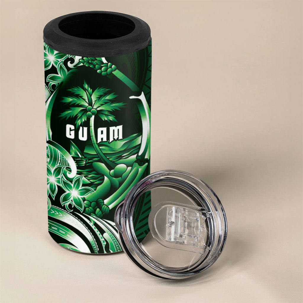 Betde Guam Chamorro 4 in 1 Can Cooler Tumbler Guahan Seal Tattoo LT14 - Polynesian Pride