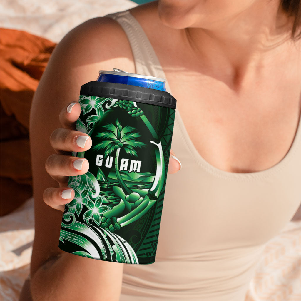 Betde Guam Chamorro 4 in 1 Can Cooler Tumbler Guahan Seal Tattoo LT14 - Polynesian Pride