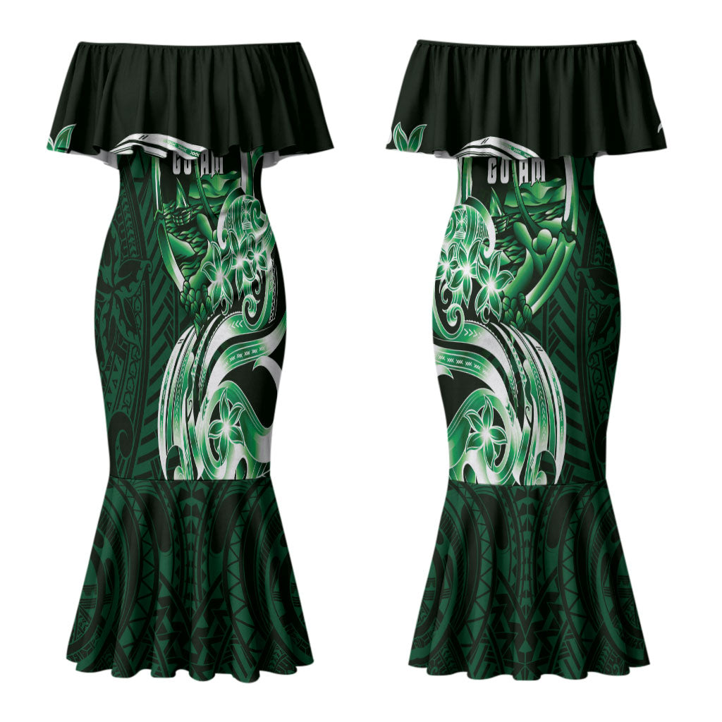 Betde Guam Chamorro Couples Matching Mermaid Dress and Hawaiian Shirt Guahan Seal Tattoo LT14 - Polynesian Pride