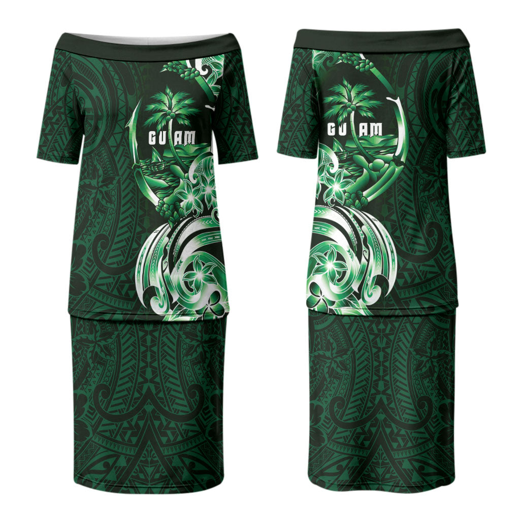 Betde Guam Chamorro Couples Matching Puletasi and Hawaiian Shirt Guahan Seal Tattoo LT14 - Polynesian Pride
