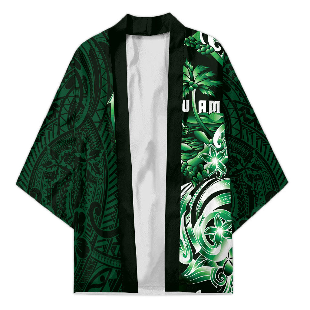Betde Guam Chamorro Kimono Guahan Seal Tattoo LT14 Unisex Green - Polynesian Pride