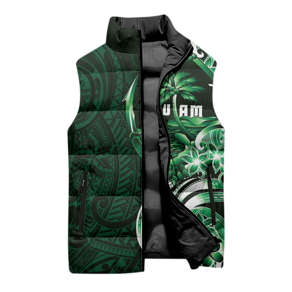 Betde Guam Chamorro Sleeveless Puffer Jacket Guahan Seal Tattoo LT14 - Polynesian Pride