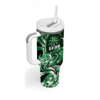 Betde Guam Chamorro Tumbler With Handle Guahan Seal Tattoo LT14 - Polynesian Pride