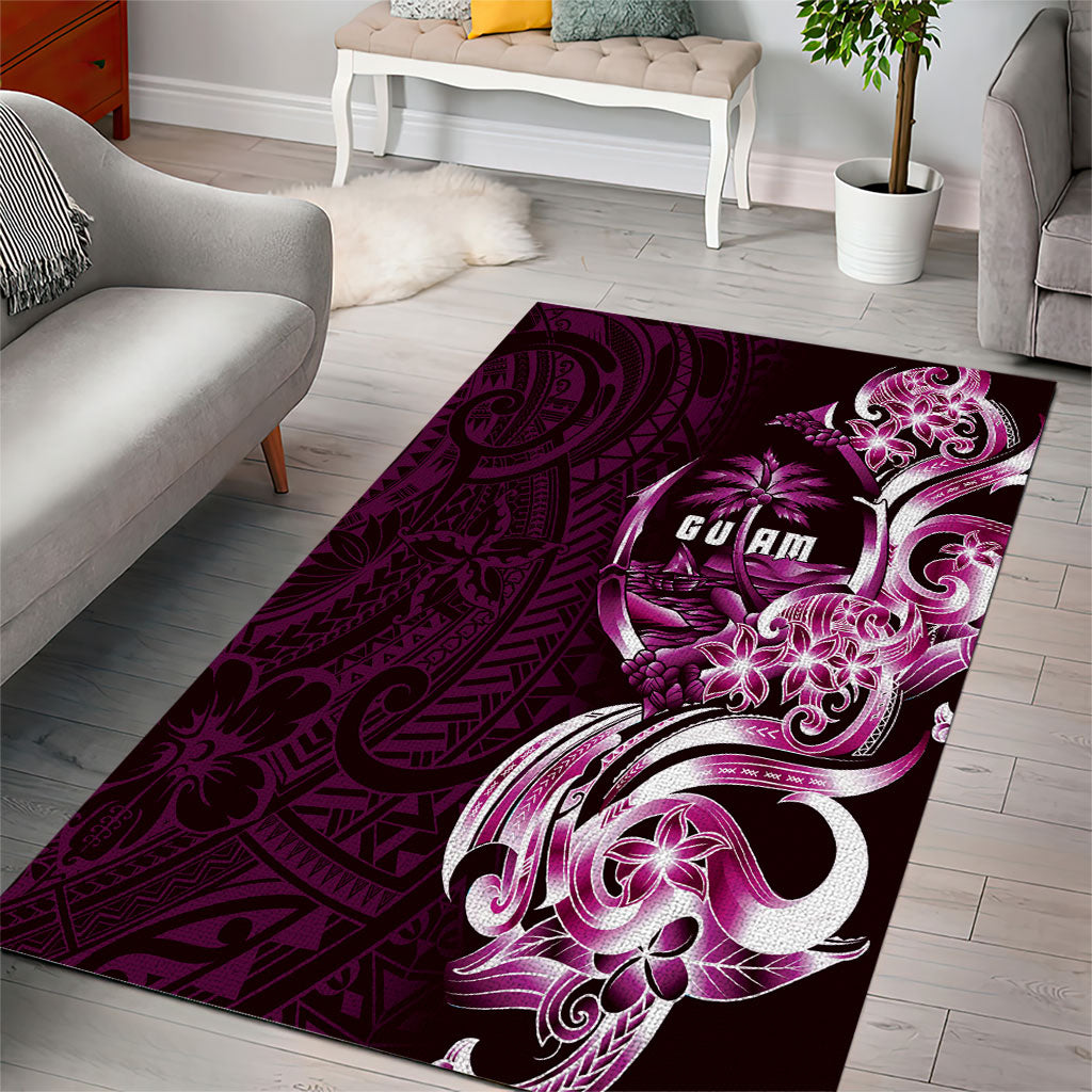 Kulot Di Rosa Guam Chamorro Area Rug Guahan Seal Tattoo LT14 - Polynesian Pride