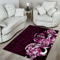 Kulot Di Rosa Guam Chamorro Area Rug Guahan Seal Tattoo LT14 - Polynesian Pride