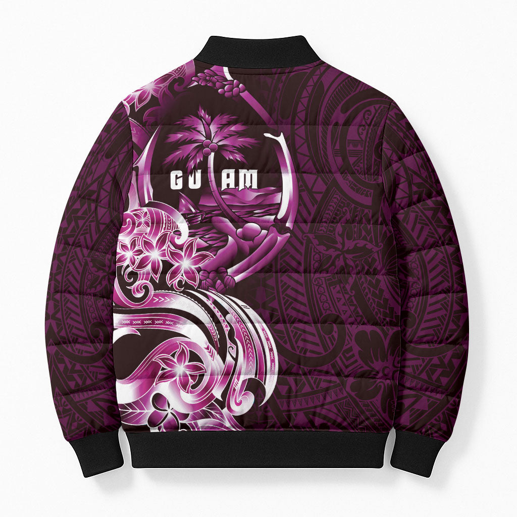 Kulot Di Rosa Guam Chamorro Bomber Puffer Jacket Guahan Seal Tattoo LT14 - Polynesian Pride