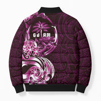 Kulot Di Rosa Guam Chamorro Bomber Puffer Jacket Guahan Seal Tattoo LT14 - Polynesian Pride