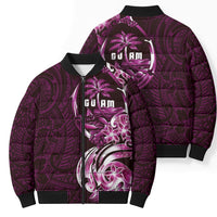 Kulot Di Rosa Guam Chamorro Bomber Puffer Jacket Guahan Seal Tattoo LT14 - Polynesian Pride