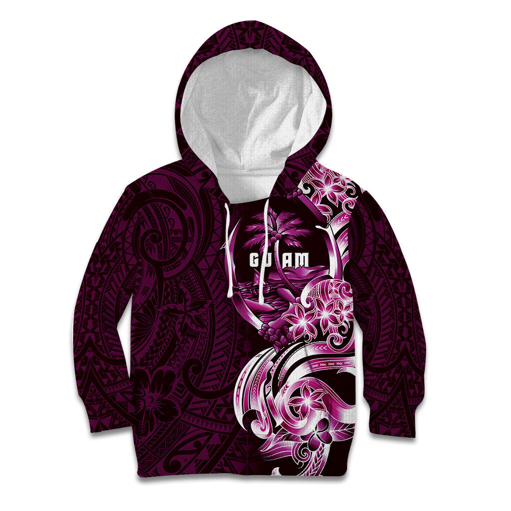 Kulot Di Rosa Guam Chamorro Kid Hoodie Guahan Seal Tattoo LT14 Hoodie Pink - Polynesian Pride