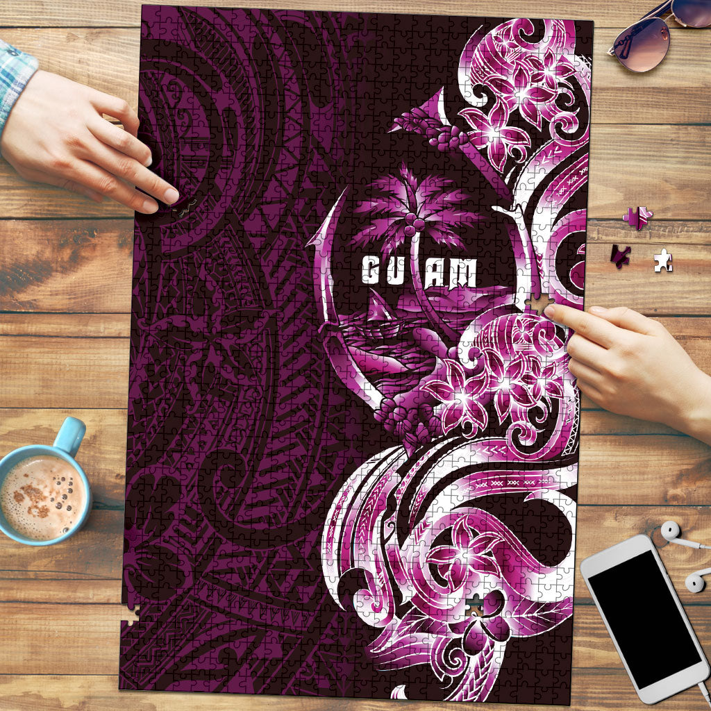 Kulot Di Rosa Guam Chamorro Puzzle Guahan Seal Tattoo LT14 Pink - Polynesian Pride