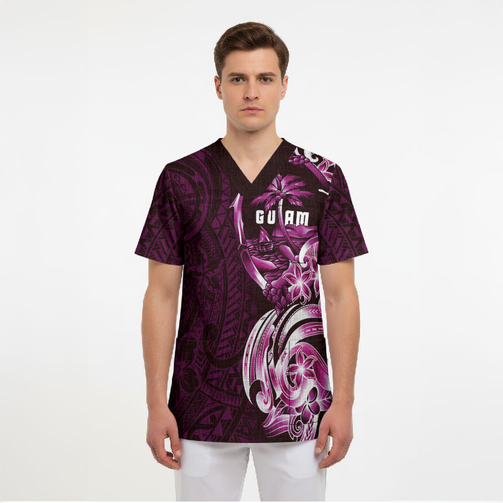Kulot Di Rosa Guam Chamorro Scrub Top Guahan Seal Tattoo LT14 - Polynesian Pride