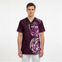 Kulot Di Rosa Guam Chamorro Scrub Top Guahan Seal Tattoo LT14 - Polynesian Pride