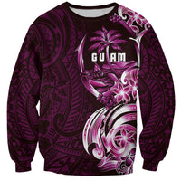 Kulot Di Rosa Guam Chamorro Sweatshirt Guahan Seal Tattoo LT14 Unisex Pink - Polynesian Pride