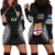 Fiji Rugby Hoodie Dress 2023 Fijian Tapa Pattern World Cup Black LT14 - Polynesian Pride