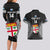 Custom Fiji Rugby Couples Matching Long Sleeve Bodycon Dress and Hawaiian Shirt 2023 Fijian Tapa Pattern World Cup Black LT14 - Polynesian Pride