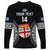 Custom Fiji Rugby Long Sleeve Shirt 2023 Fijian Tapa Pattern World Cup Black LT14 - Polynesian Pride