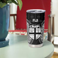 Fiji Rugby Tumbler Cup Fijian Tapa Pattern World Cup Black