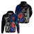 New Zealand And France Rugby Hoodie All Black With Les Bleus Together 2023 World Cup LT14 - Polynesian Pride