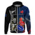 New Zealand And France Rugby Hoodie All Black With Les Bleus Together 2023 World Cup LT14 - Polynesian Pride