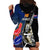 New Zealand And France Rugby Hoodie Dress All Black With Les Bleus Together 2023 World Cup LT14 - Polynesian Pride