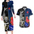 Custom New Zealand And France Rugby Couples Matching Long Sleeve Bodycon Dress and Hawaiian Shirt All Black With Les Bleus Together 2023 World Cup LT14 Black - Polynesian Pride