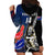 Custom New Zealand And France Rugby Hoodie Dress All Black With Les Bleus Together 2023 World Cup LT14 - Polynesian Pride