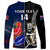 Custom New Zealand And France Rugby Long Sleeve Shirt All Black With Les Bleus Together 2023 World Cup LT14 - Polynesian Pride