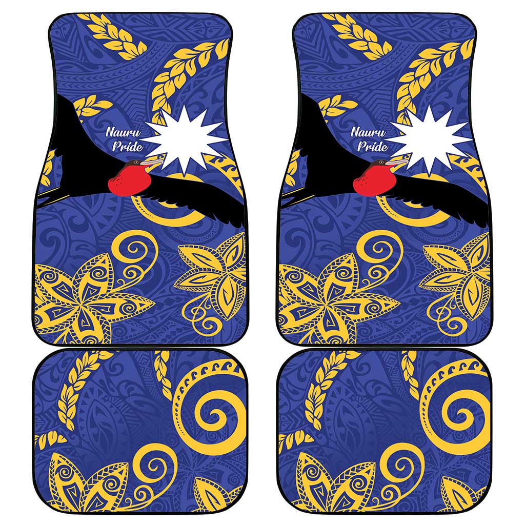 Nauru Angam Day Car Mats Naoero Frigate Bird Polynesian Pattern