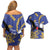 Nauru Angam Day Couples Matching Off Shoulder Short Dress and Hawaiian Shirt Naoero Frigate Bird Polynesian Pattern
