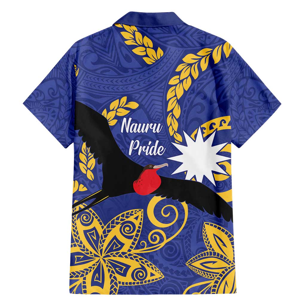 Nauru Angam Day Family Matching Tank Maxi Dress and Hawaiian Shirt Naoero Frigate Bird Polynesian Pattern