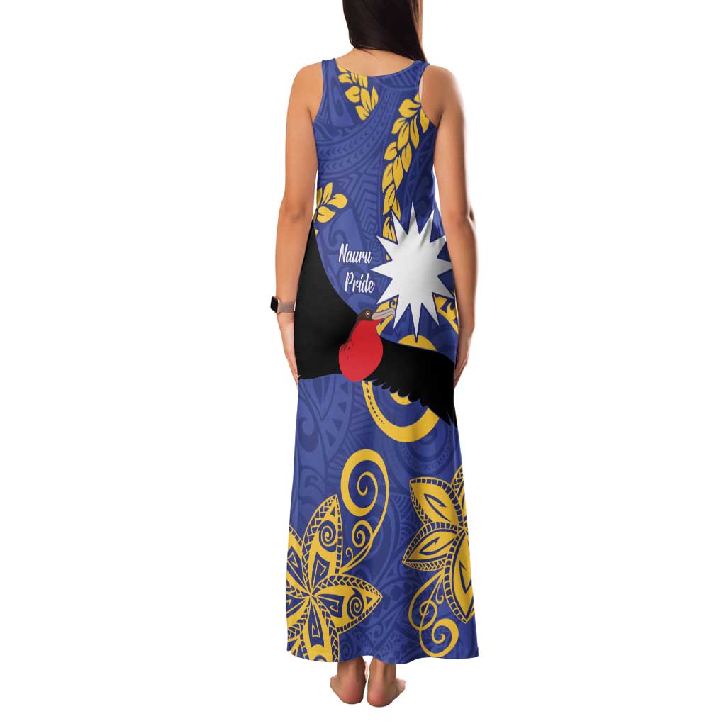 Nauru Angam Day Family Matching Tank Maxi Dress and Hawaiian Shirt Naoero Frigate Bird Polynesian Pattern