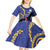 Nauru Angam Day Kid Short Sleeve Dress Naoero Frigate Bird Polynesian Pattern