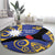 Nauru Angam Day Round Carpet Naoero Frigate Bird Polynesian Pattern