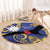 Nauru Angam Day Round Carpet Naoero Frigate Bird Polynesian Pattern