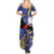 Nauru Angam Day Summer Maxi Dress Naoero Frigate Bird Polynesian Pattern