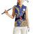 Nauru Angam Day Women Sleeveless Polo Shirt Naoero Frigate Bird Polynesian Pattern