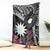 Black Nauru Blanket Naoero Map With Polynesian Tropical Flowers