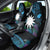 Blue Nauru Car Seat Cover Naoero Map With Polynesian Tropical Flowers