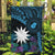 Blue Nauru Garden Flag Naoero Map With Polynesian Tropical Flowers