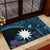 Blue Nauru Rubber Doormat Naoero Map With Polynesian Tropical Flowers