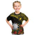 Gold Nauru Kid T Shirt Naoero Map With Polynesian Tropical Flowers